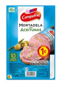 MORTADELA CON ACEITUNAS CAMPOFRÍO 115 G