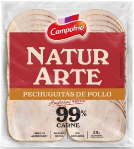 PECHUGA POLLO ASADO 99% NATURARTE 90G 2E.
