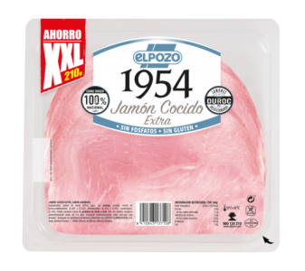 JAMÓN COCIDO EXTRA XXL ELPOZO 210 G JAMÓN COCIDO EXTRA XXL ELPOZO 210 G