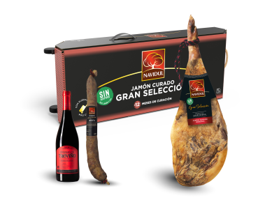 LOTE JAMÓN GRAN SELECCIÓNAVIDULN (7 KG) +CHORIZO +VINO LOTE JAMÓN GRAN SELECCIÓNAVIDULN (7 KG) +CHORIZO +VINO
