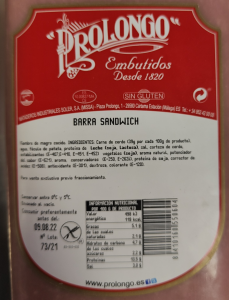 FIAMBRE BARRA PARA SANDWICH PROLONGO FIAMBRE BARRA PARA SANDWICH PROLONGO