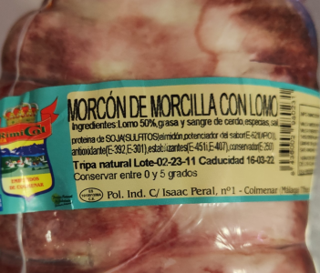 MORCÓN DE MORCILLA CON LOMO RIMICOL MORCÓN DE MORCILLA CON LOMO RIMICOL