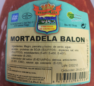 MORTADELA BOLOÑESA BALON RIMICOL MORTADELA BOLOÑESA BALON RIMICOL