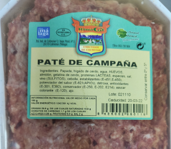 PATÉ DE CAMPAÑA RIMICOL PATÉ DE CAMPAÑA RIMICOL