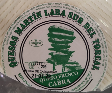 QUESO FRESCO DE CABRA 100% MARTIN LARA QUESO FRESCO DE CABRA 100% MARTIN LARA