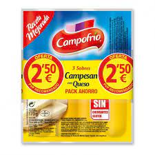 SALCHICHAS DE QUESO CAMPOFRÍO PACK-3 SALCHICHAS DE QUESO CAMPOFRÍO PACK-3