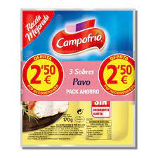 SALCHICHAS DE PAVO CAMPOFRÍO PACK-3 SALCHICHAS DE PAVO CAMPOFRÍO PACK-3