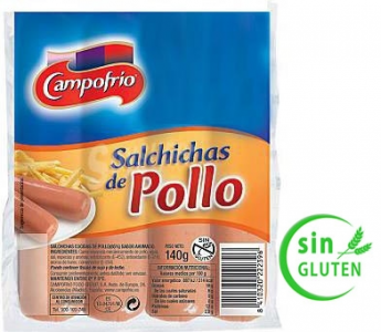SALCHICHAS DE POLLO CAMPOFRÍO PACK-3 SALCHICHAS DE POLLO CAMPOFRÍO PACK-3